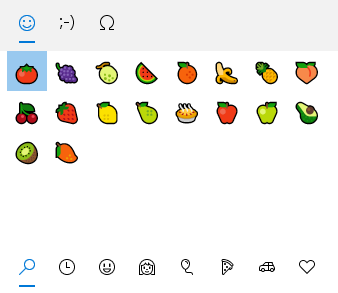 windows水果表情符號(hào)